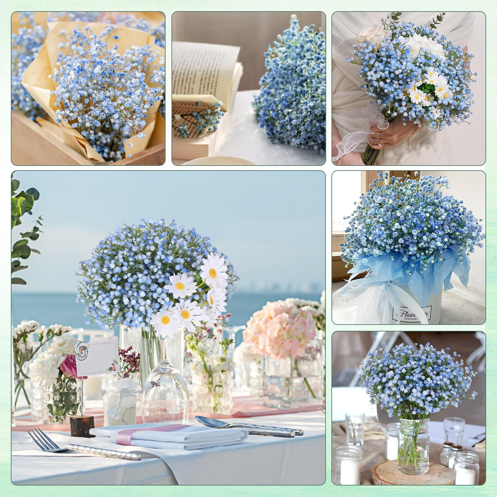 Yastouay composition de mariage blue apportant cohérence et finesse décorative