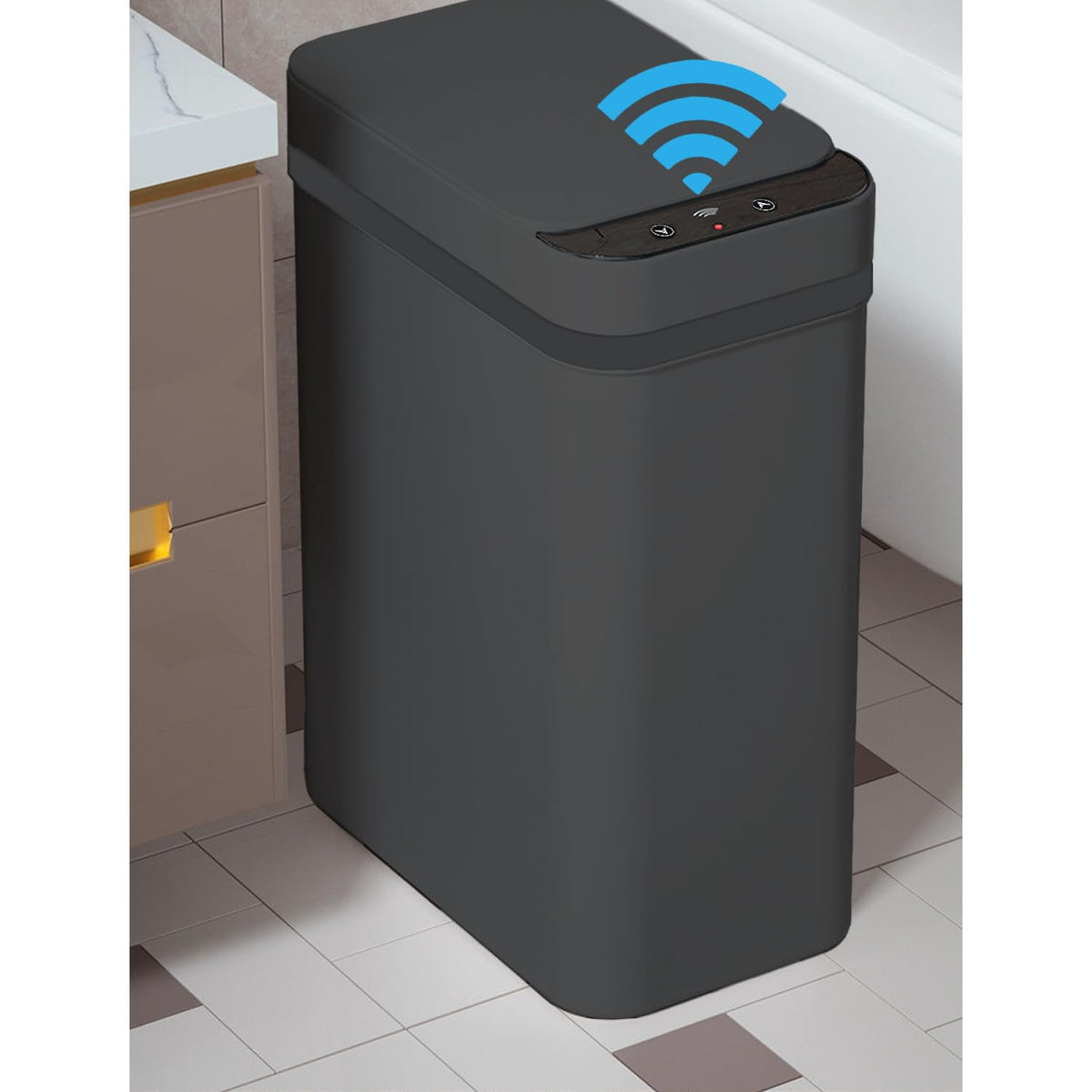 Yatmung poubelle avant compacte montrant un design hygiénique