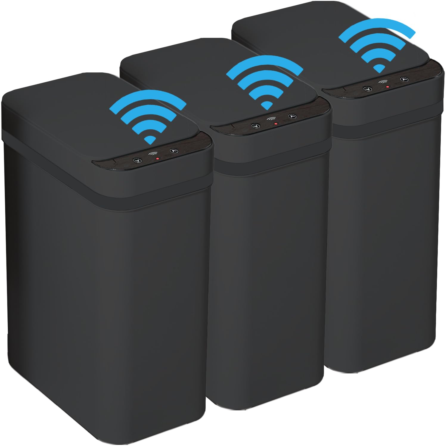 Yatmung pack trois poubelles vue avant compacte et élégante