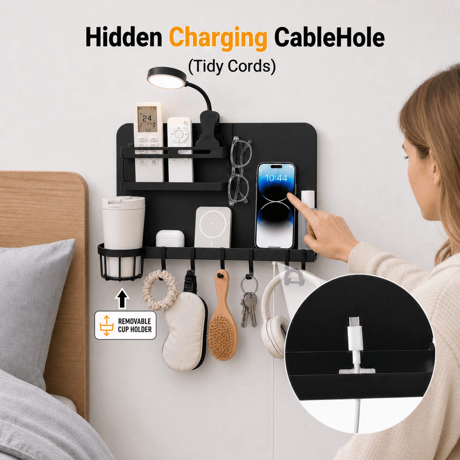Yaztops fente pour câble permettant recharge discrète du téléphone