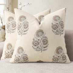 YCOLL housse avant beige floral apporte chaleur et charme rétro