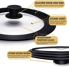 Ydeapi verre trempé texture transparente pour surveillance de cuisson sans soulever
