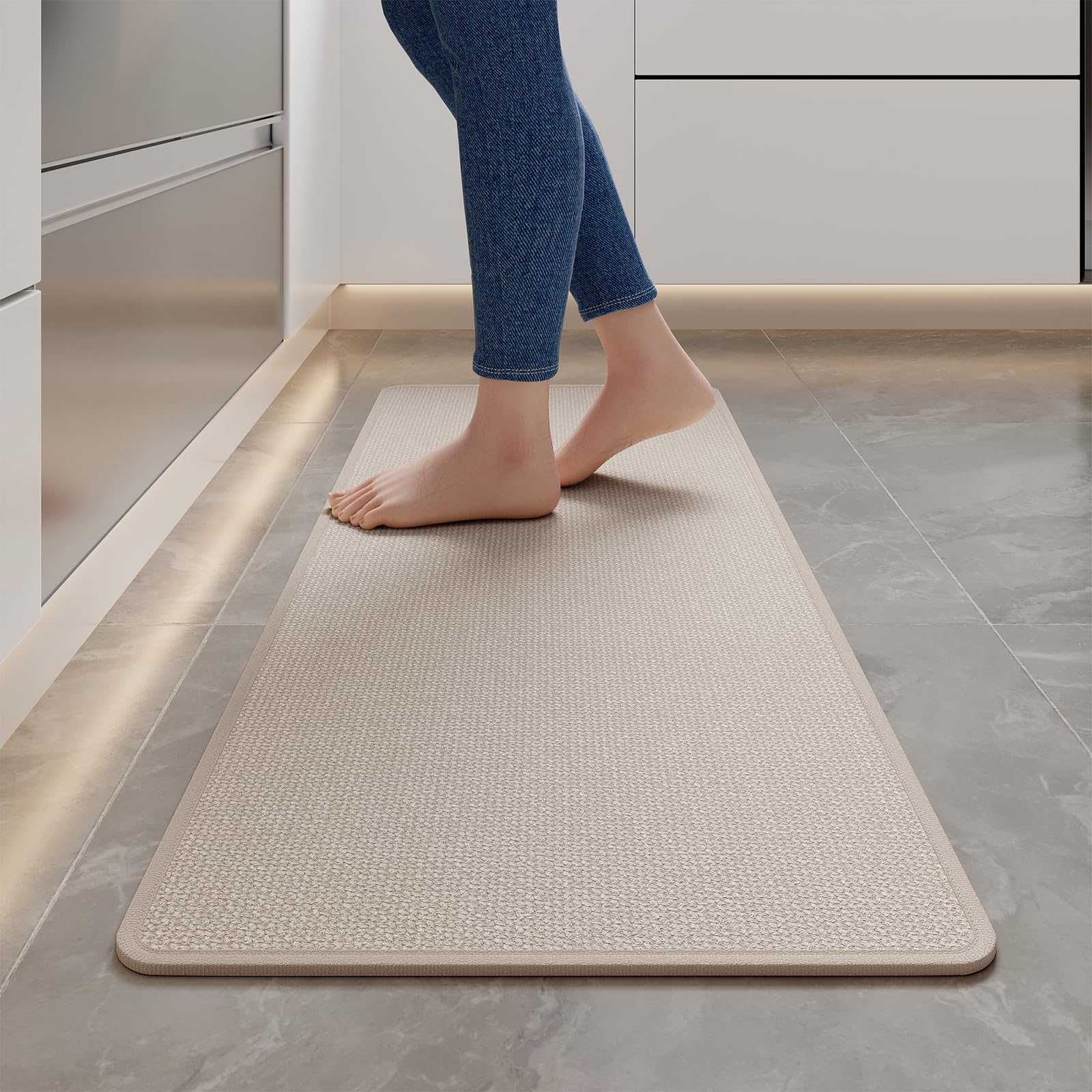 YDKGL tapis recto beige montrant design et protection du sol