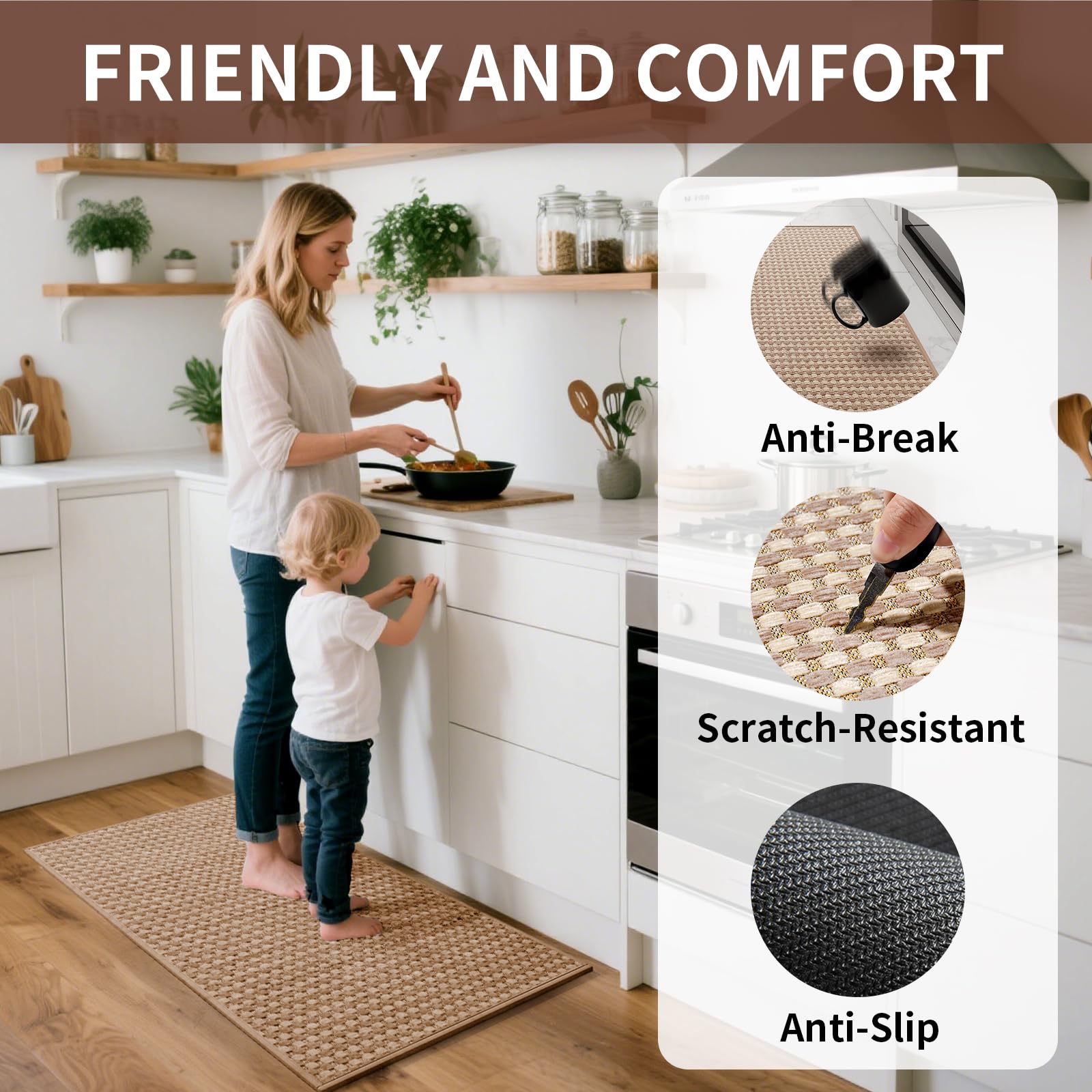 YDKGL dessous caoutchouc antidérapant stabilise le tapis et sécurise