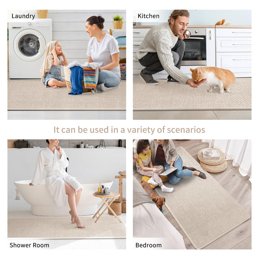 YDKGL tapis dans cuisine beige harmonise décoration et fonctionnalité