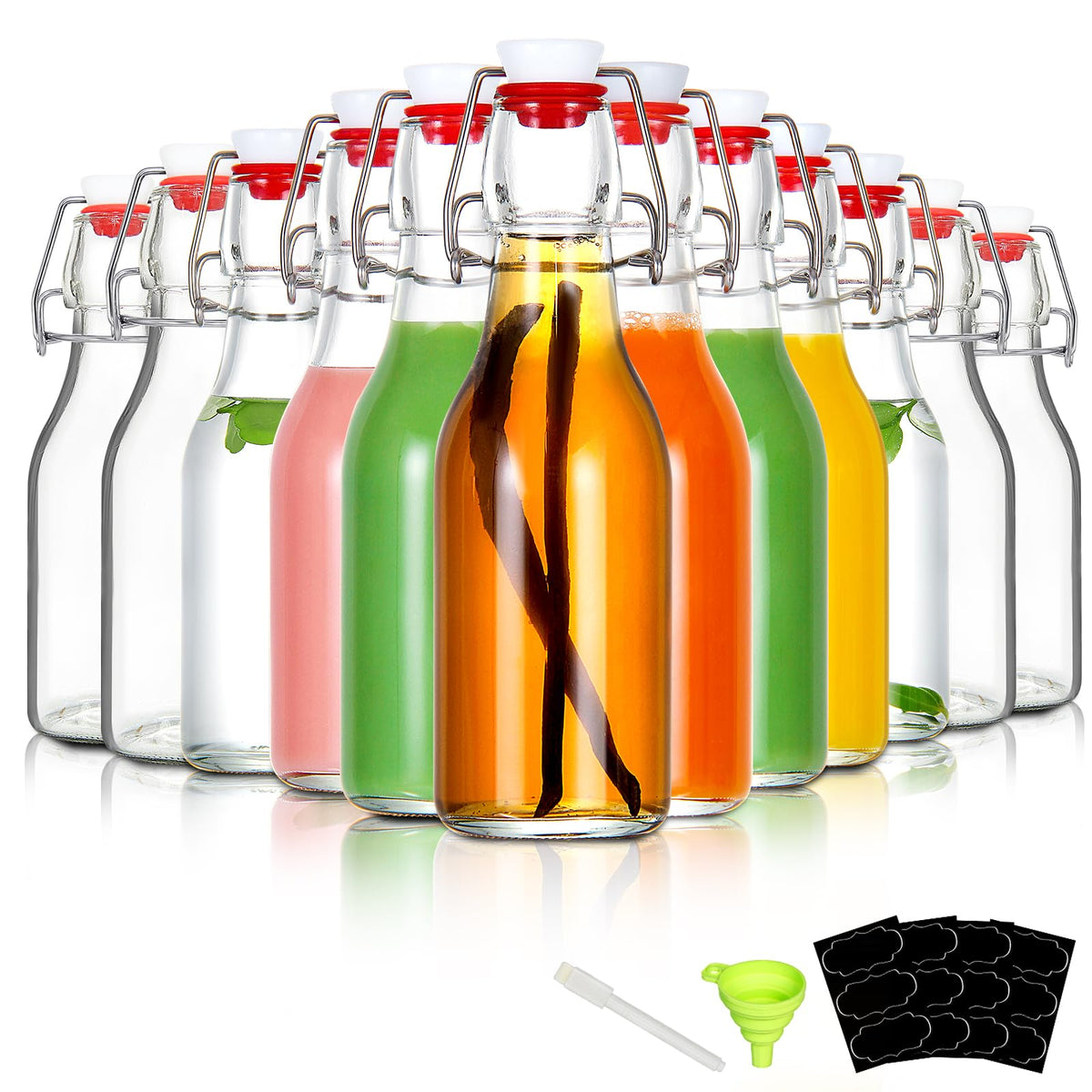 YEBODA bouteille face pack de 12 montrant rangement organisé et gain de place