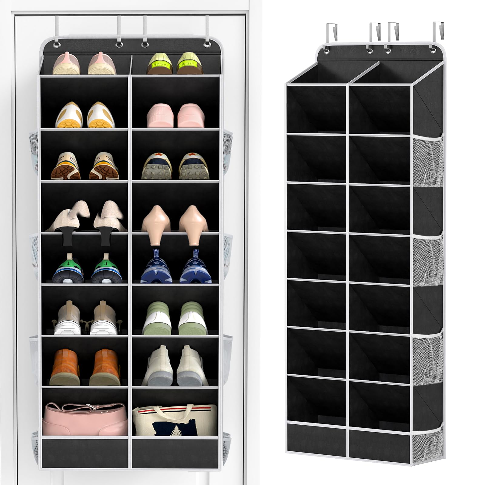 Yecaye vue de face sur porte montrant rangement maximal