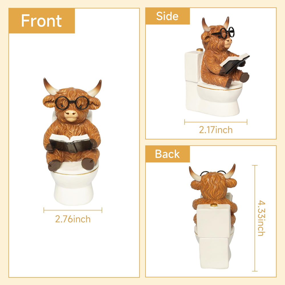 YeehaWhoo vache jouant avec papier toilette illustre détail ludique