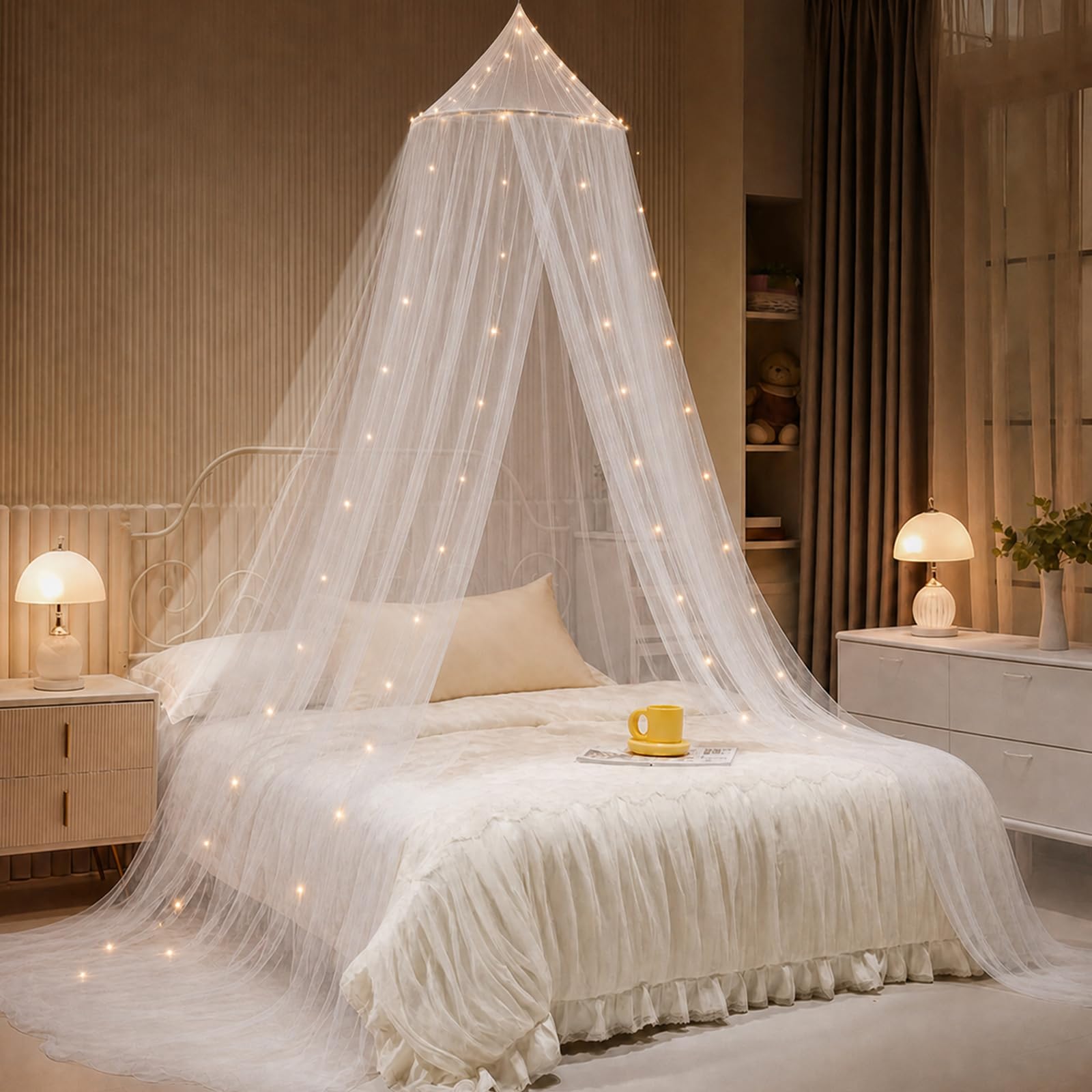 YEERSWAG voile de lit face avant créant ambiance princesse