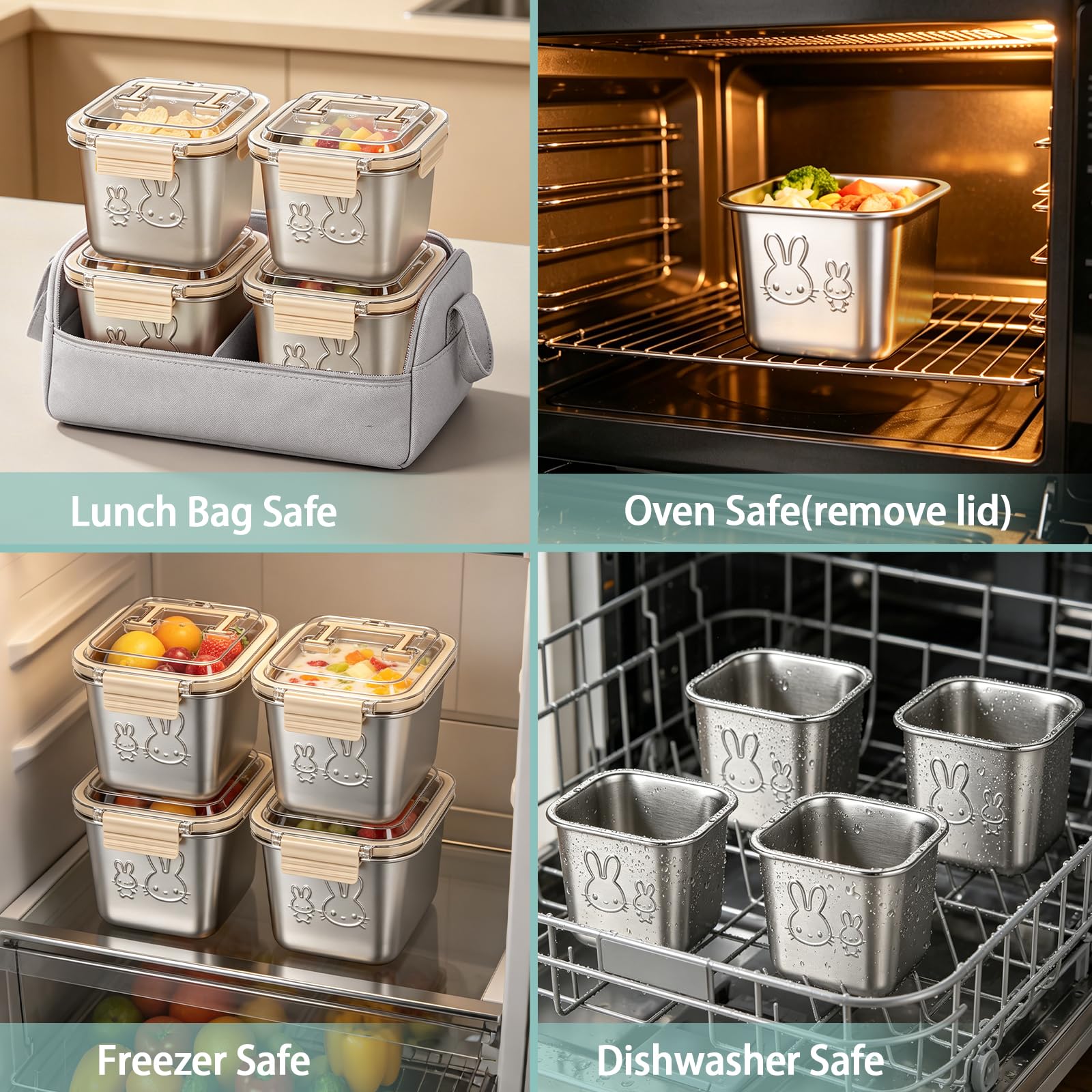 YEJZXY boîtes empilées dans le frigo, gain d'espace et rangement stable