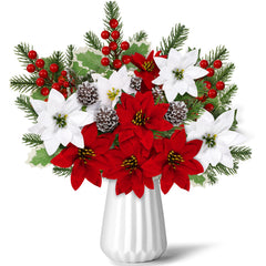 Yen Jean packaging ensemble floral noël montrant la variété et durabilité