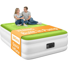 YENING matelas face avant et emballage montrant la taille et design pratique
