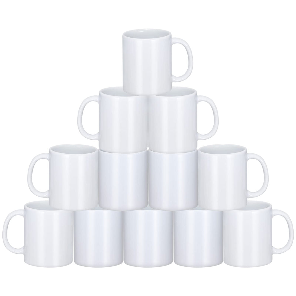 Yephets mug face avant montrant la surface prête à la sublimation et un rendu propre