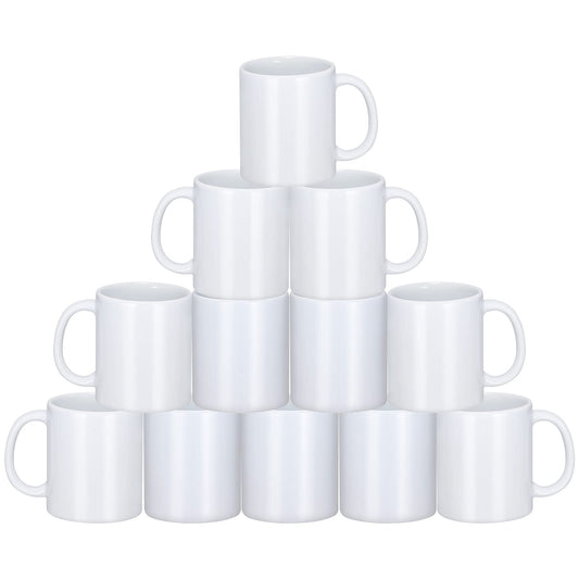 Yephets mug face avant montrant la surface prête à la sublimation et un rendu propre
