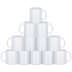 Yephets mug face avant montrant la surface prête à la sublimation et un rendu propre