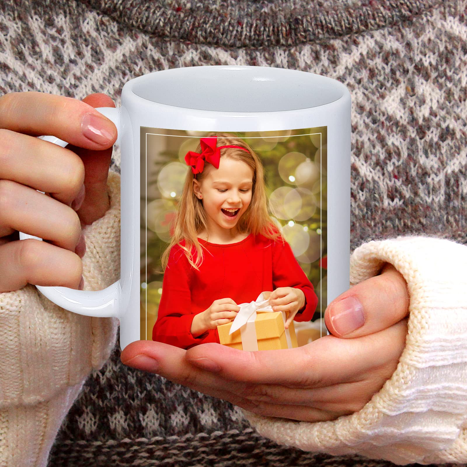 Yephets mug profil large bouche facilitant le nettoyage et l'application des transferts