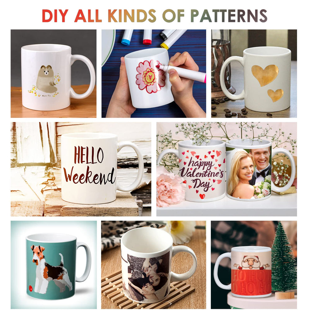Yephets mug surface plan montrant la finition lisse pour impressions nettes