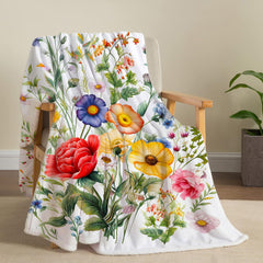 Yersion plaid floral gros plan tissu doux offrant confort instantané