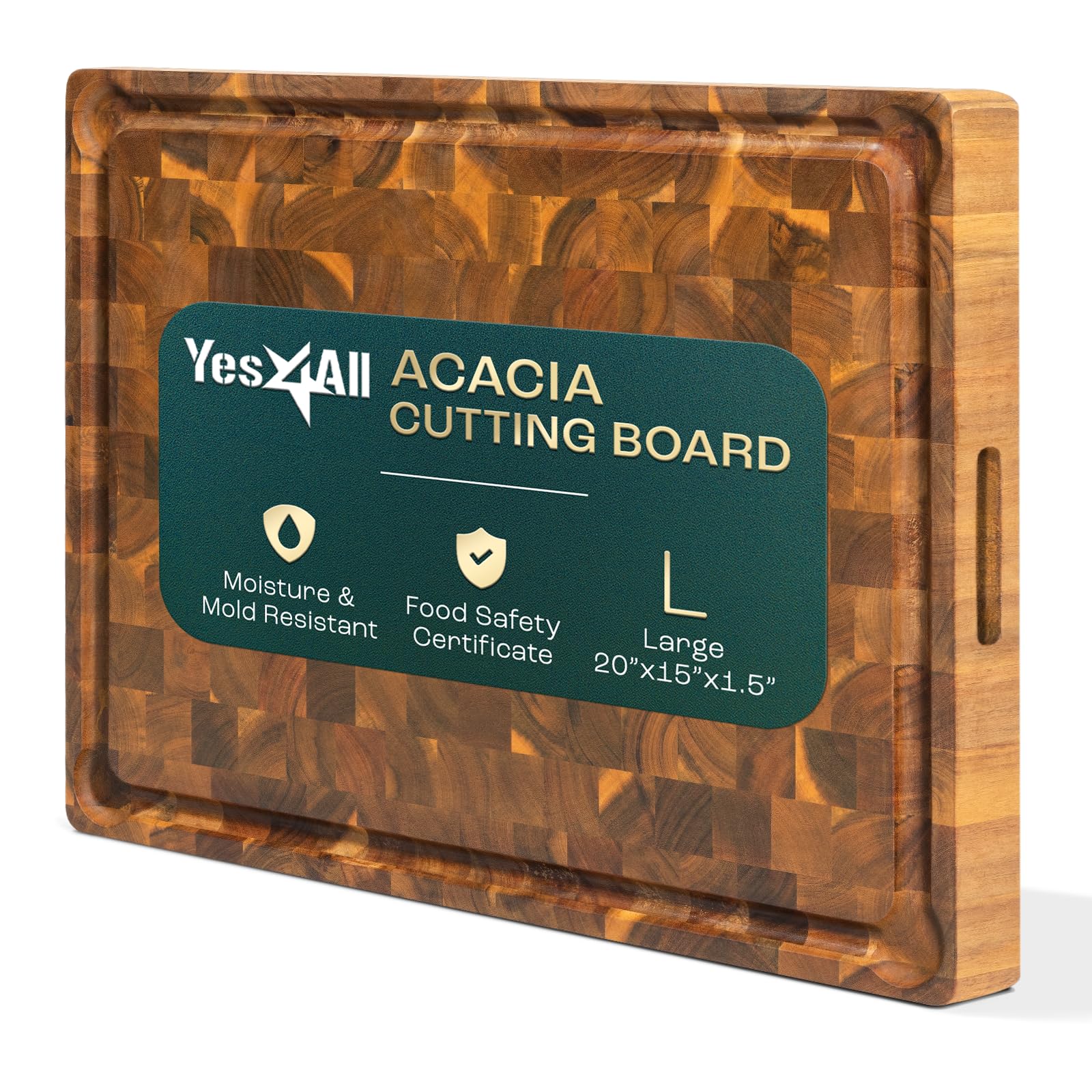Planche Yes4All acacia face avant montrant la finition robuste et élégante