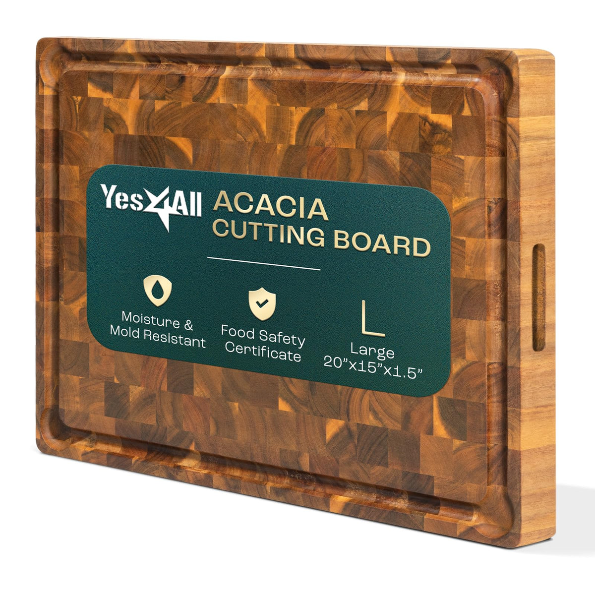 Planche Yes4All acacia face avant montrant la finition robuste et élégante