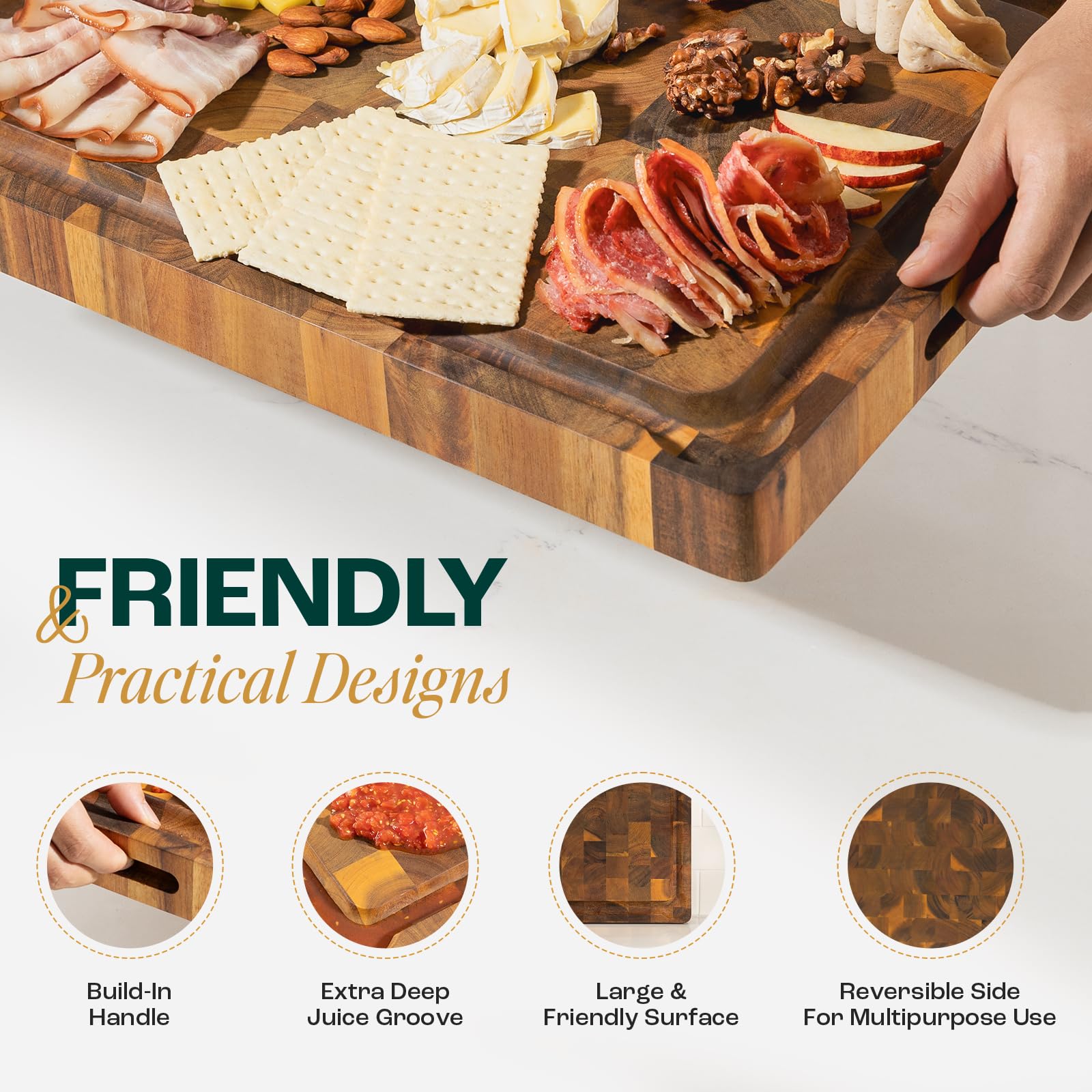 Yes4All acacia rangement sur étagère cuisine présentant esthétique pratique