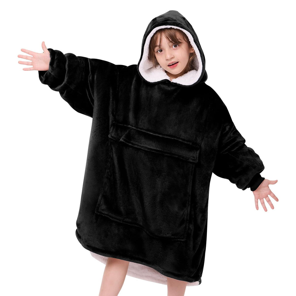 yescool hoodie enfant face avant montrant coupe surdimensionnée et confort