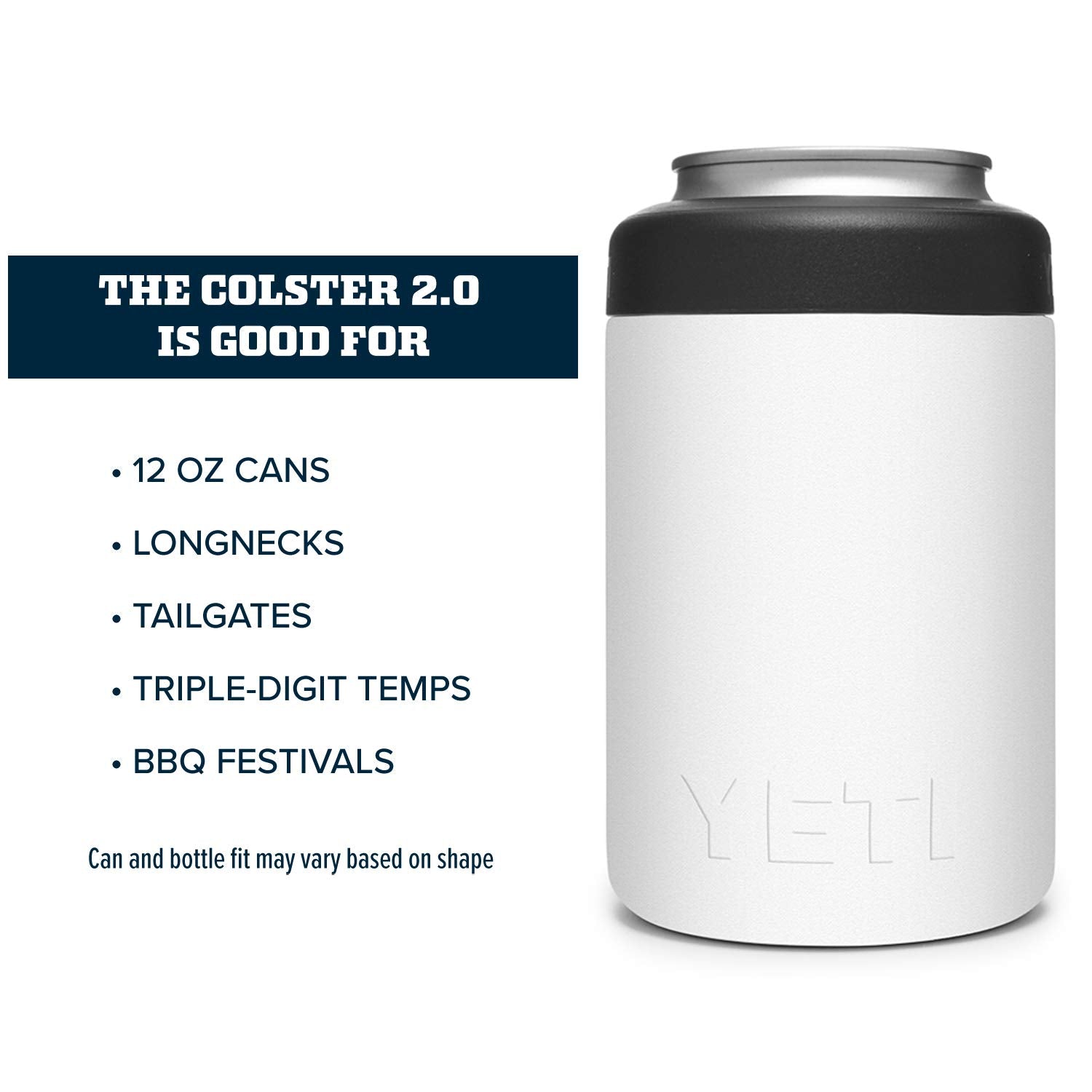 YETI Colster Duracoat blanche résistante à l'usure extérieure