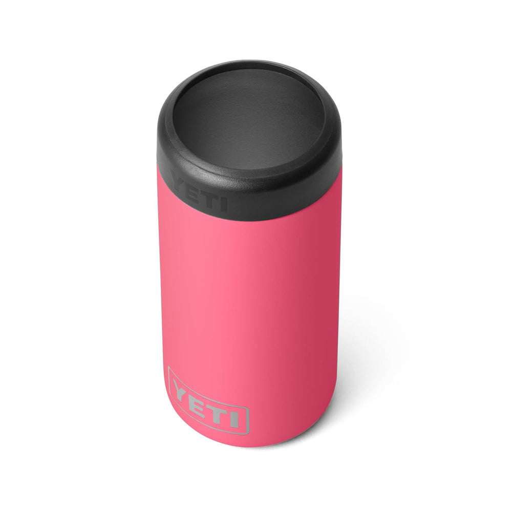YETI Colster vue avant Tropical Pink mettant en valeur la couleur et la poignée