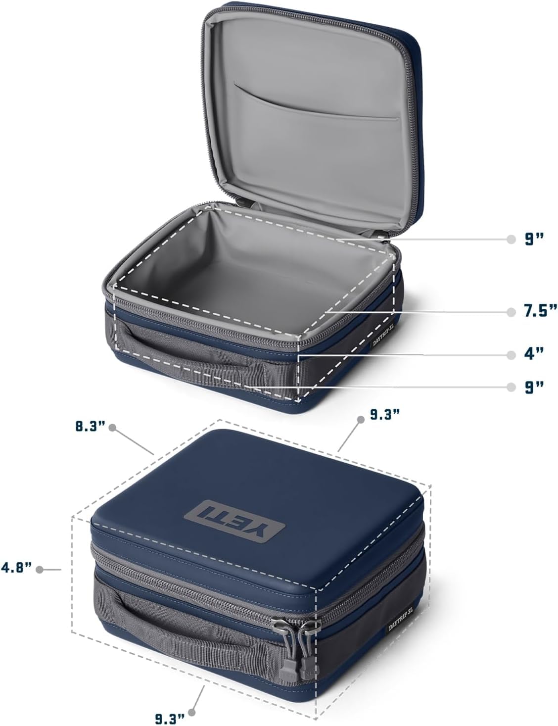 YETI détail tissu imperméable Classic Navy, résistance aux intempéries