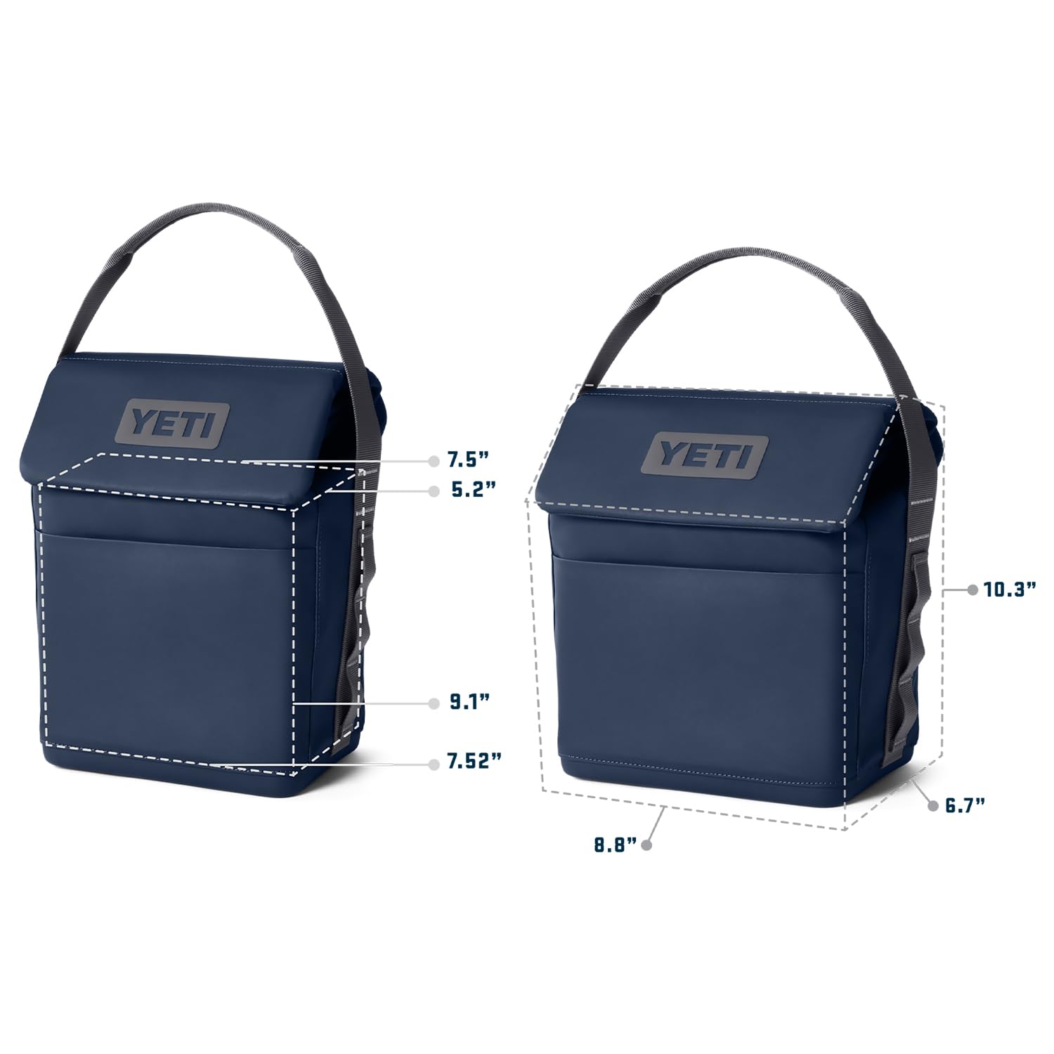 Illustration coupe YETI Daytrip 6L montrant isolation ColdCell Flex efficace