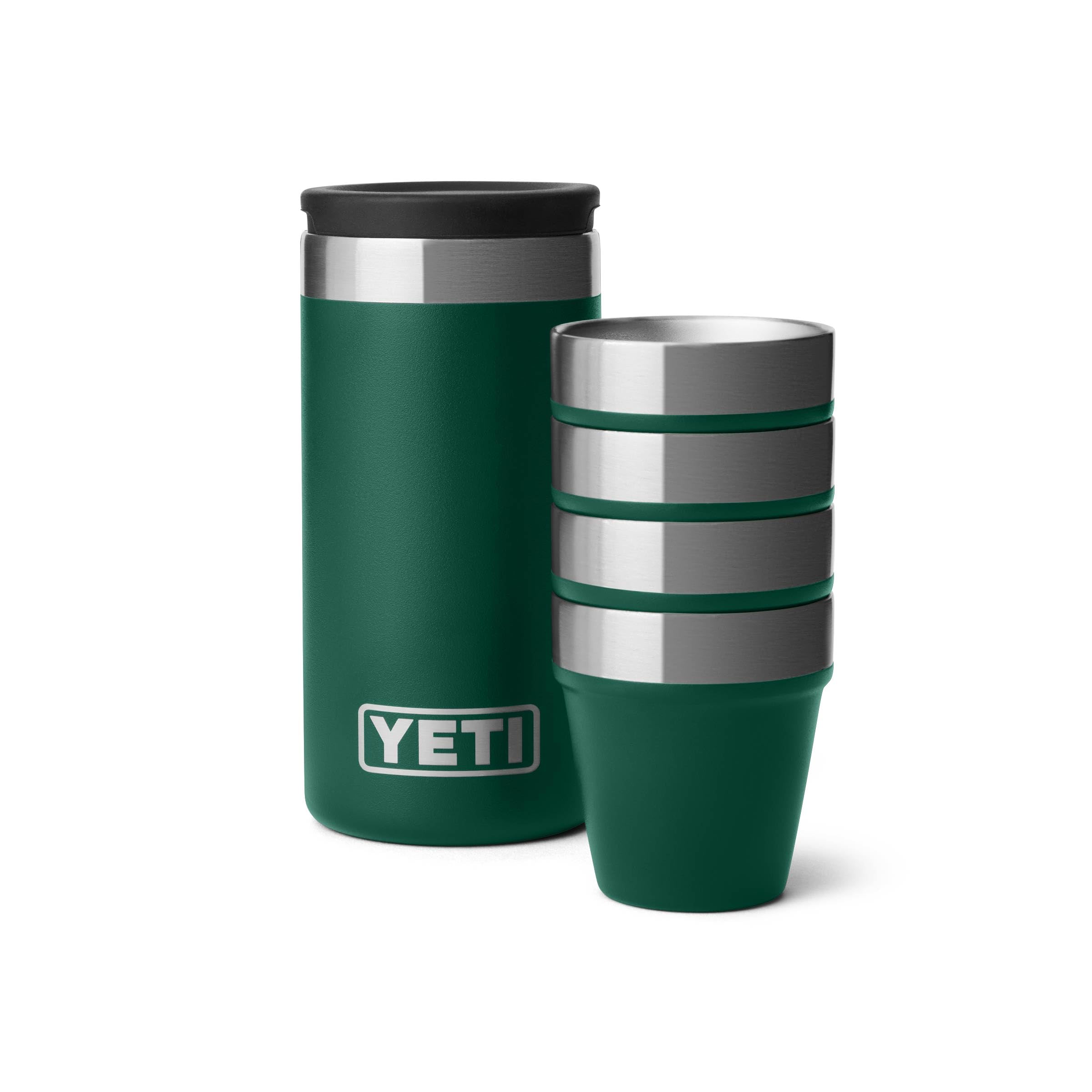 YETI vue frontale du coffret Forest Green pour transport sûr
