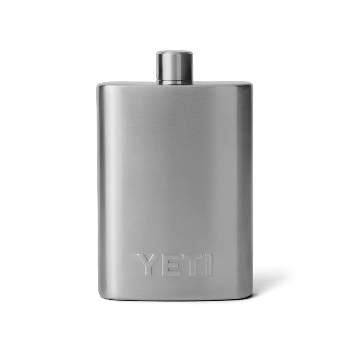 YETI flasque 7 oz vue avant et emballage solide, transport discret
