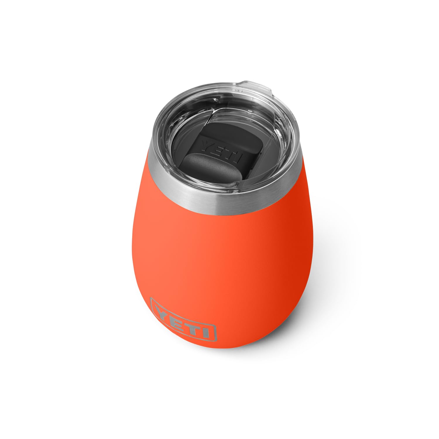 YETI Rambler 10 oz vue avant montrant la couleur papaye et la capacité