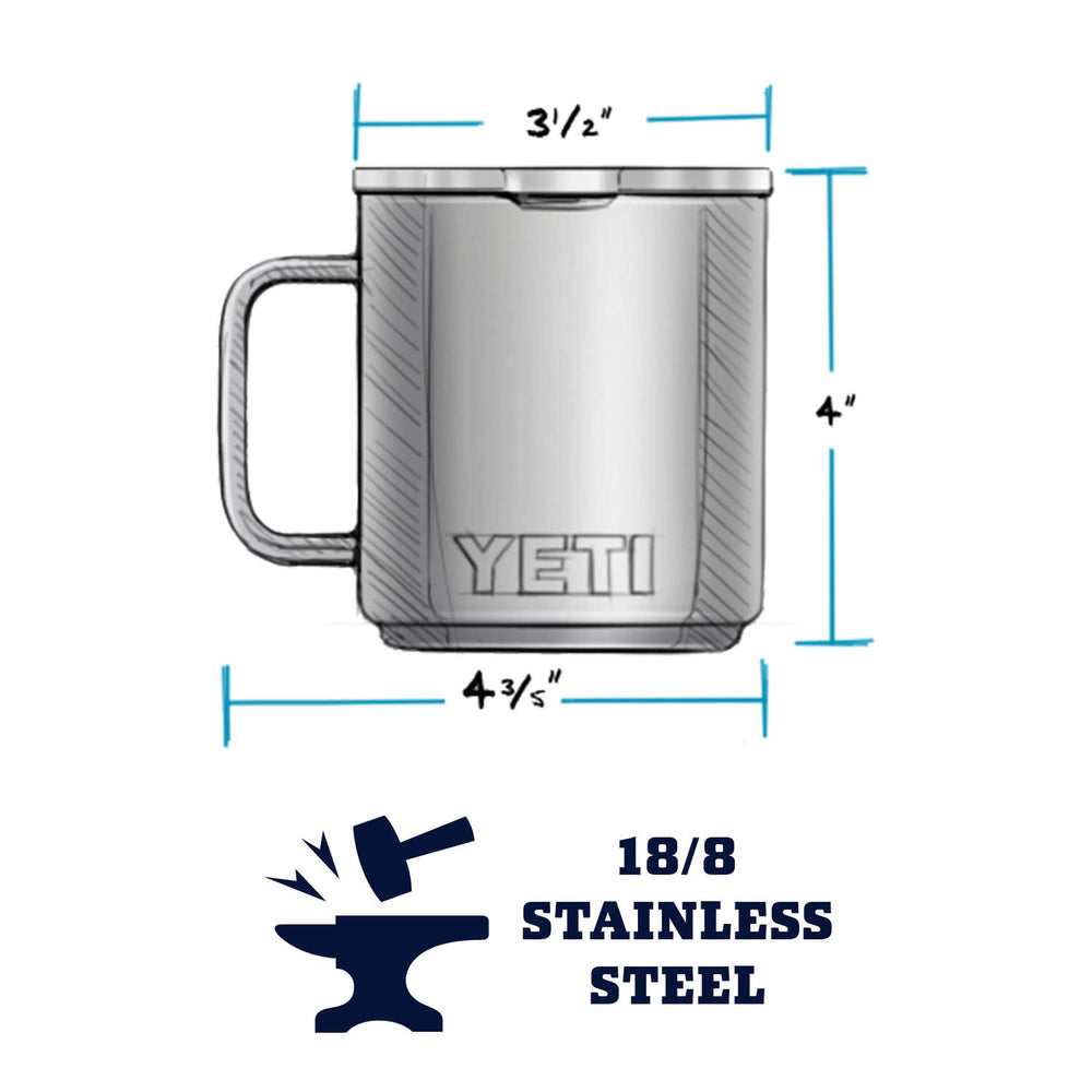 YETI Rambler gros plan sur l'anse offrant prise confortable et stabilité