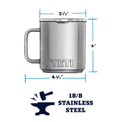 YETI Rambler gros plan sur l'anse offrant prise confortable et stabilité