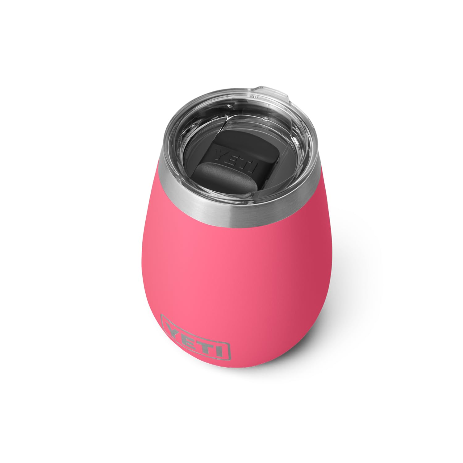 YETI Rambler face avant Tropical Pink montrant un design robuste et portable