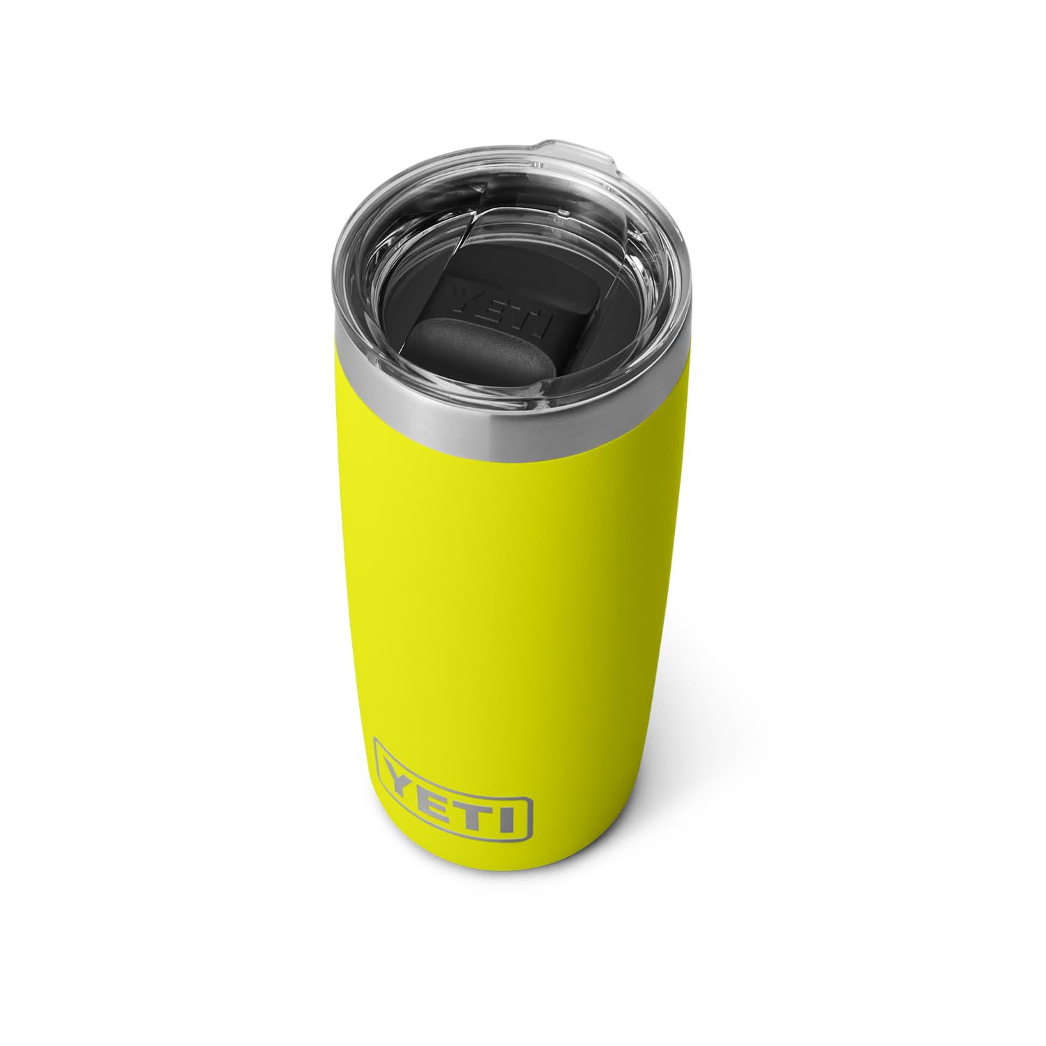 YETI Rambler face avant en Firefly Yellow montrant design durable