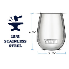 YETI Rambler gros plan Duracoat résistante aux rayures et décoloration