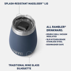 YETI Rambler profil mettant en valeur la double paroi et isolation
