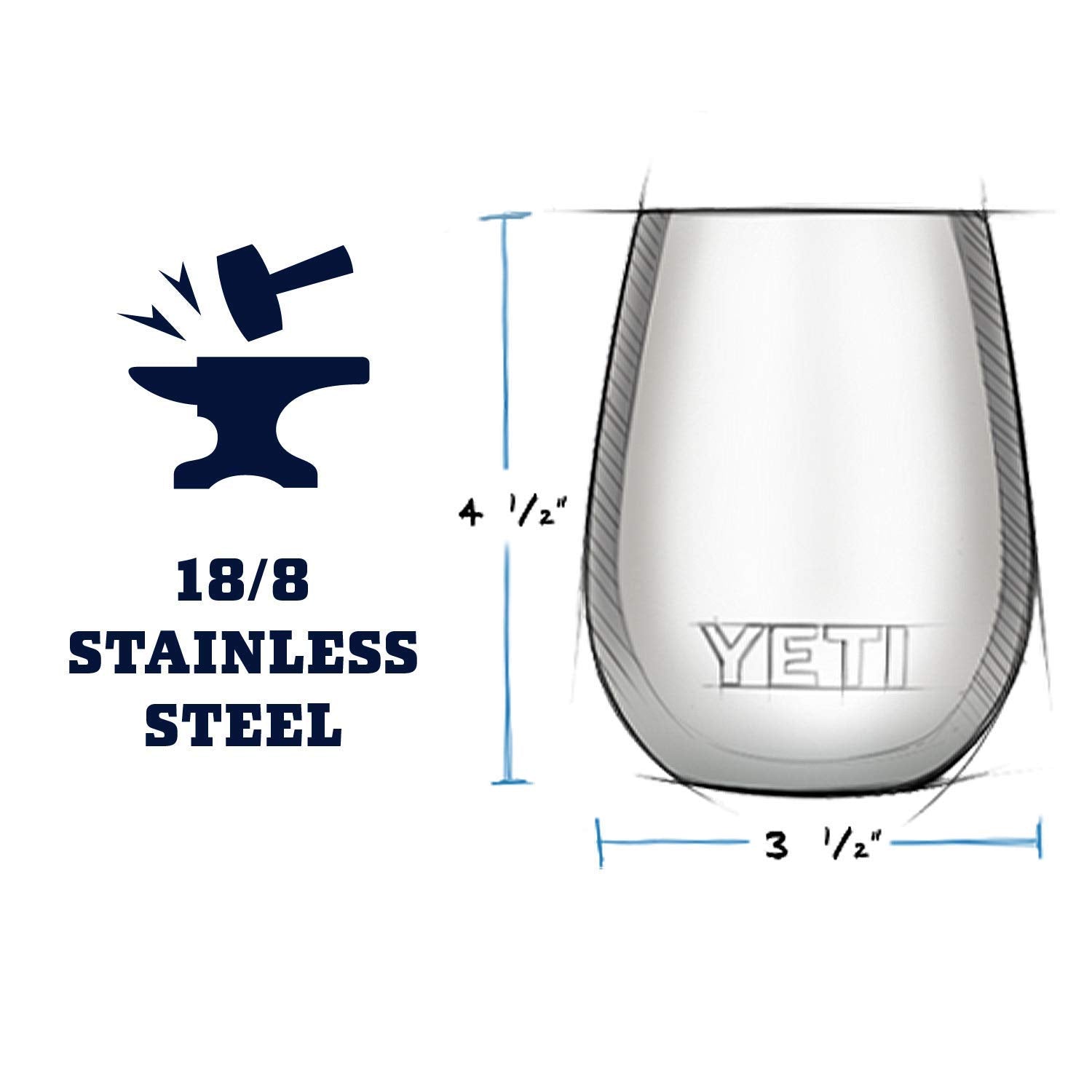 YETI Rambler 10 oz Seafoam gros plan acier inoxydable pour robustesse et isolation