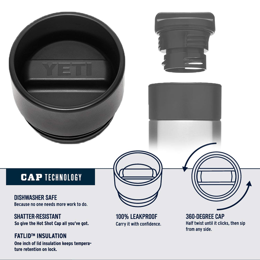 YETI Rambler vapeur sortant du goulot montrant conservation de la chaleur
