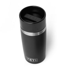 YETI Rambler face avant noire montrant design durable et facilité d'utilisation