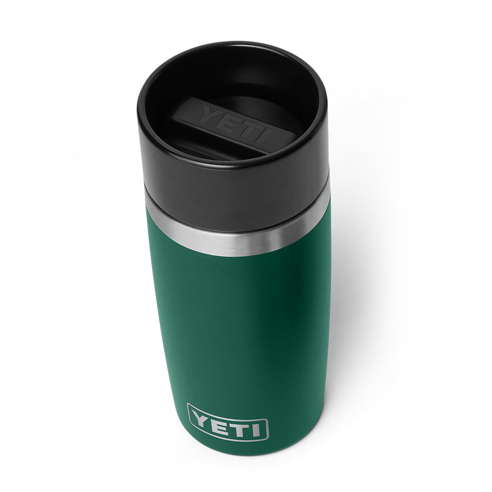 YETI Rambler vue avant en Black Forest Green, maintien température fiable