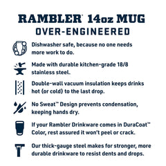 YETI Rambler gros plan sur le MagSlider YETI pour limiter éclaboussures et fuites