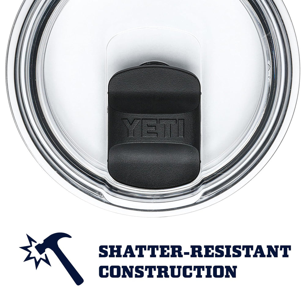 YETI Rambler à côté d'une machine à café pour vérifier compatibilité taille