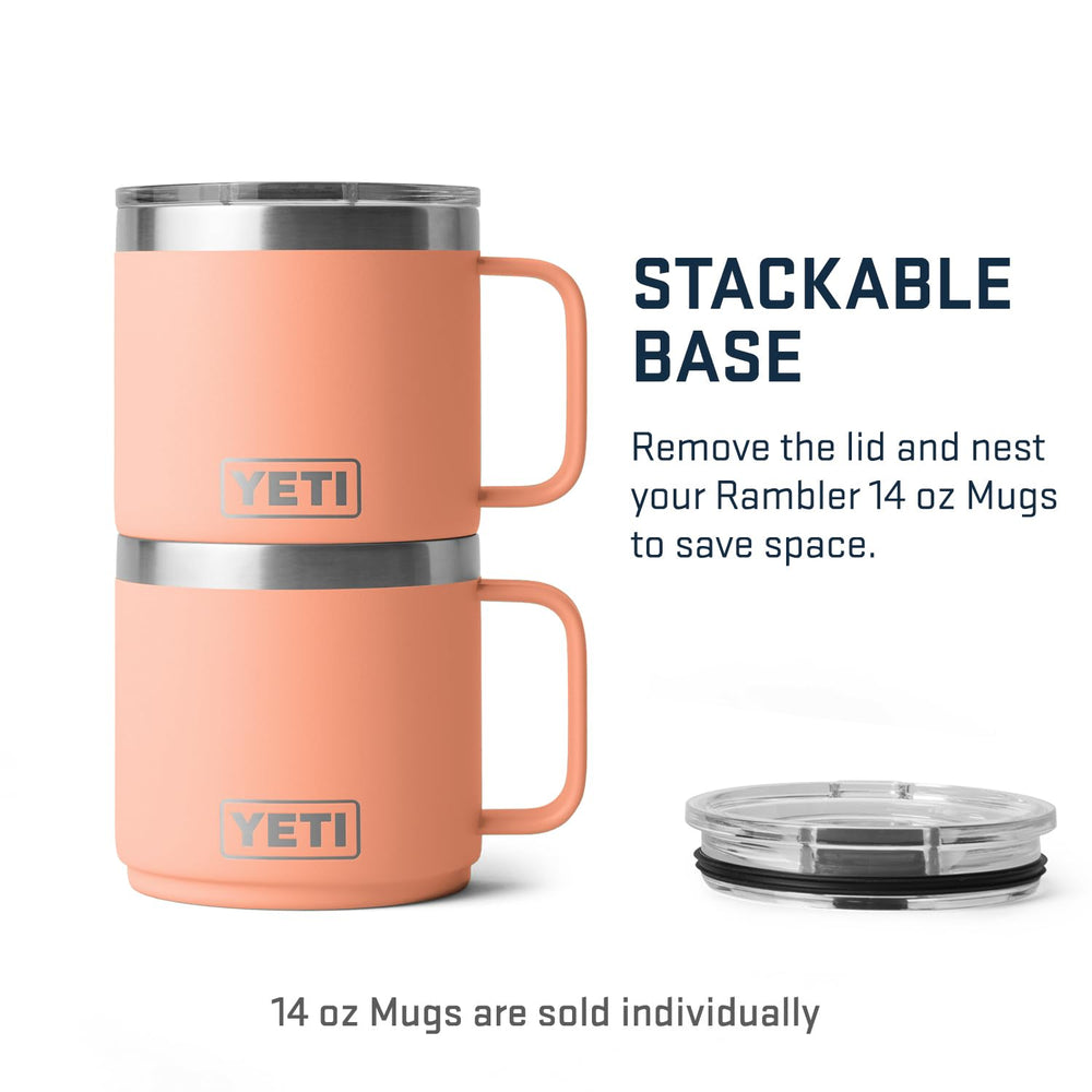 YETI Rambler dessous montrant base empilable pour gain de place
