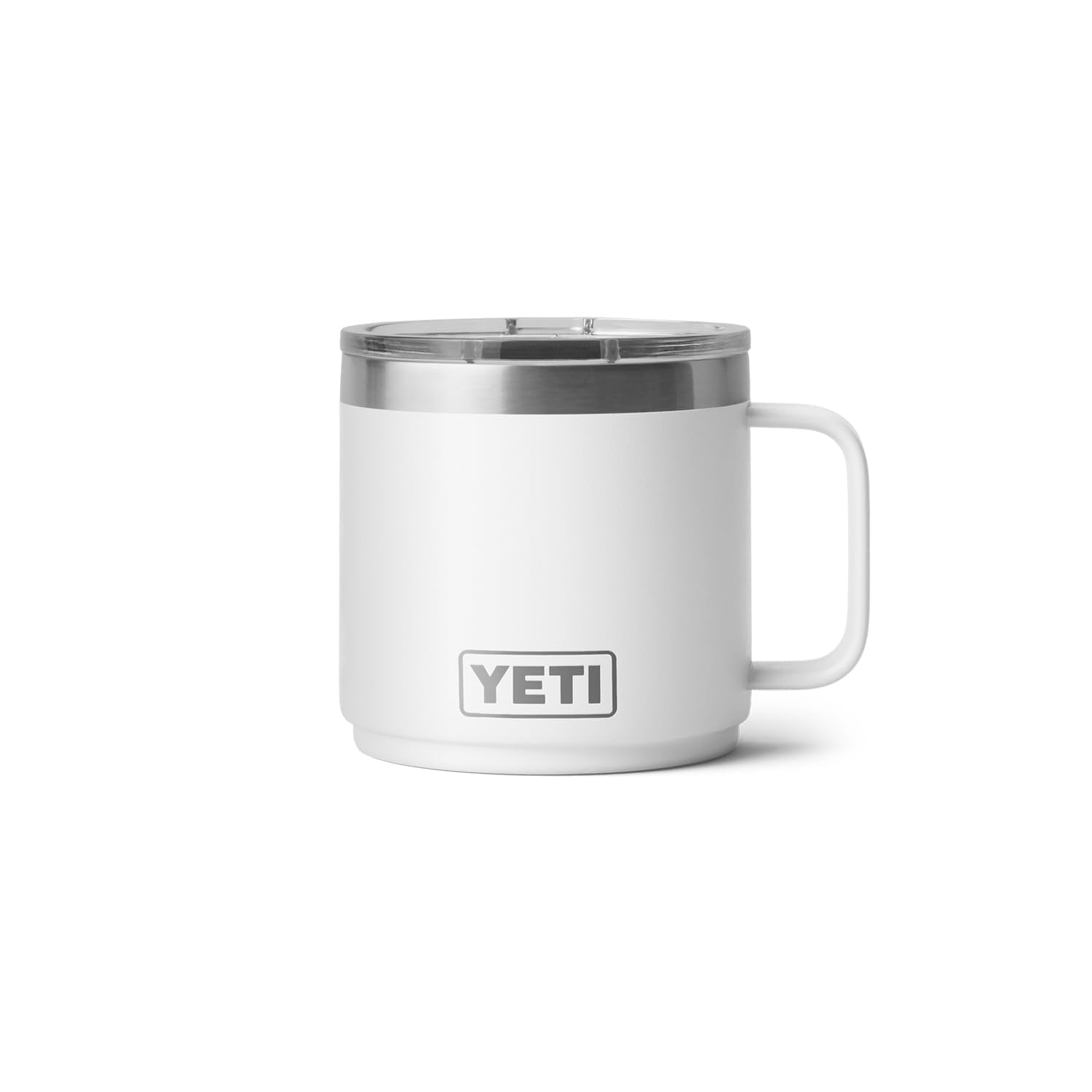 YETI Rambler acier inoxydable gros plan indiquant robustesse