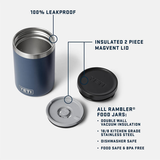 YETI Rambler couvercle MagVent détaillé facilitant ouverture sans éclaboussures