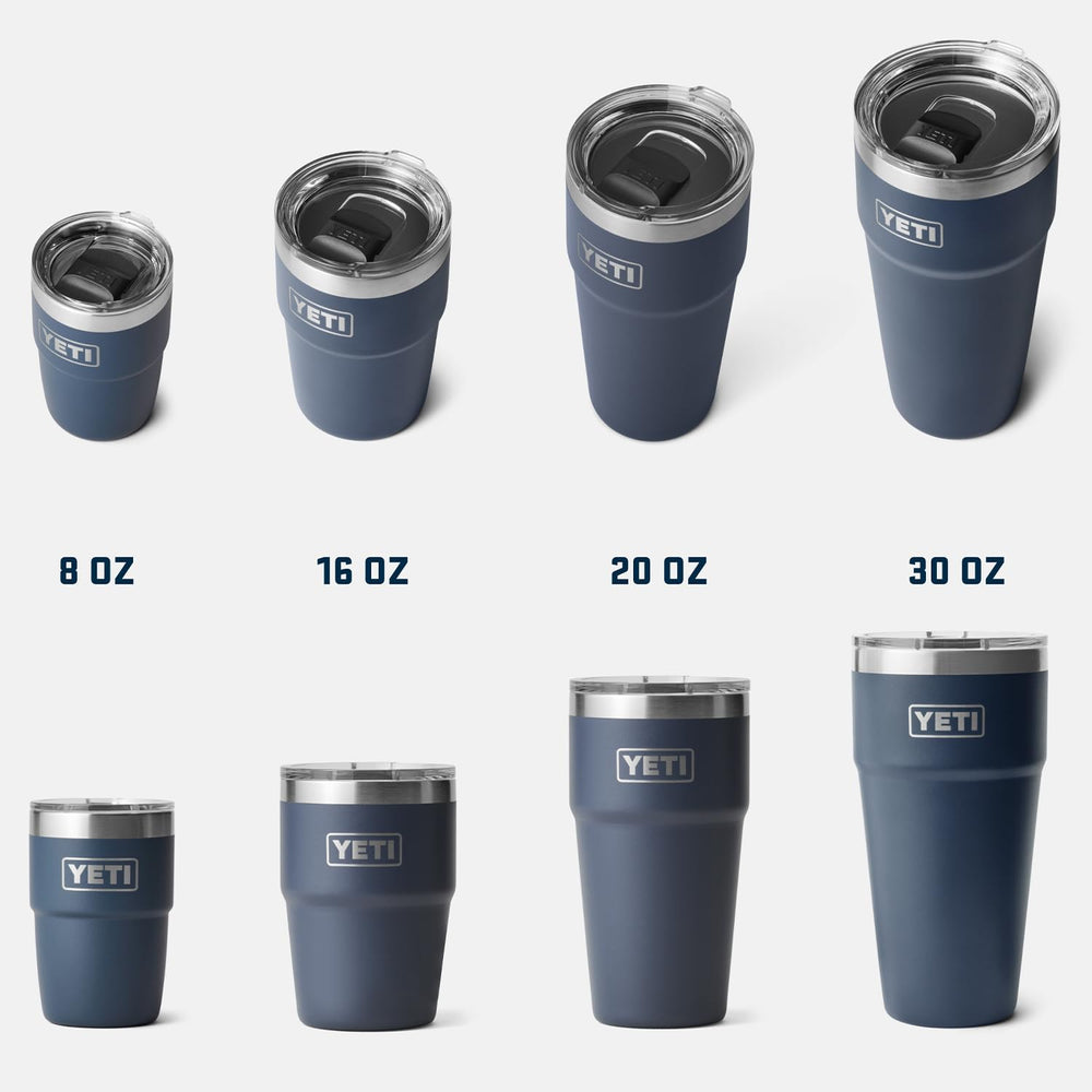 YETI Rambler 16 oz étiquette de marque et peinture blanche montrant identité produit