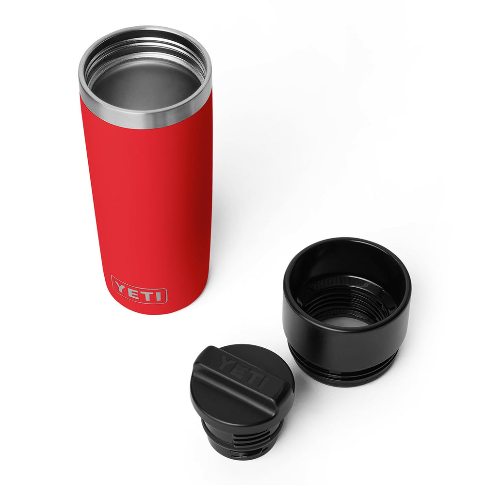 YETI Rambler acier inox 18/8 gros plan montrant finition résistante